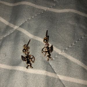 Gold Cupid earrings